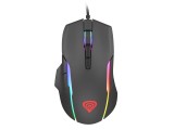Mouse Gaming Genesis Xenon 220 G2, 12800 DPI, RGB, 7 Butoane, Cu Fir, Silent Click, Negru