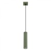 Lampă Suspendată Karbon Verde Măsliniu Din Aluminiu, Cu 1 Bec Tub Minimalist De Interior.
