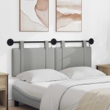 vidaXL Tăblie de pat suspendată Cu lumină LED Gri nori Țesătură 3423906