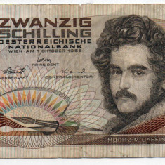 Bancnotă 20 Schilling - Austria, 1985