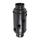 Burlan recuperator caldura, Roza Email, otel, D 130 mm, negru mat