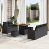 VidaXL Set de canapele pentru grădină 8 pcs Negru 80 x 80 x 71 cm 3363504