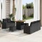 vidaXL Set de canapele pentru grădină 8 pcs Negru 80 x 80 x 71 cm 3363504