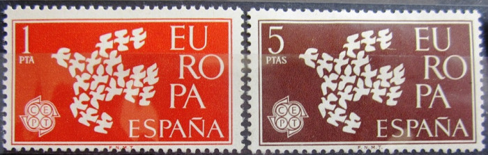 C40 - Spania 1961 - Europa 2v.neuzat,perfecta stare