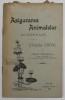 ASIGURAREA ANIMALELOR IN ROMANIA STUDIU CRITIC de CONST. POPAZOLU , 1906