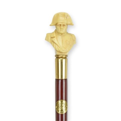 Baston din lemn mahon cu maner bust Napoleon WS-132 foto