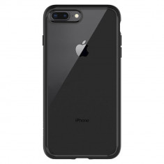 Husa Premium Originala Spigen Ultra Hybrid iPhone 7 Plus / 8 Plus Transparenta Cu Margine Neagra foto