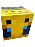 Set cuburi magnetice tip Minecraft 100 piese cutie albina cu figurine