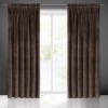 Set doua draperii catifea, maro wenge