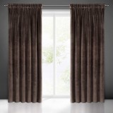 Set doua draperii catifea, maro wenge
