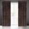 Set doua draperii catifea, maro wenge