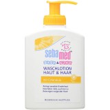 Lotiune de Spalat pentru Copii, Sebamed Baby, cu Galbenele, Efect Hidratant pentru Fata si Corp, 200