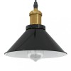 VidaXL Lampă suspendată reglabilă pe &icirc;nălțime E27 negru lucios metal 4103443