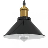 VidaXL Lampă suspendată reglabilă pe &icirc;nălțime E27 negru lucios metal
