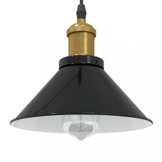 vidaXL Lampă suspendată reglabilă pe &icirc;nălțime E27 negru lucios metal 4103443