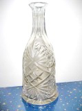 6112-Carafa veche de vin sticla gen cristal fara dop.
