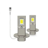 Set 2 becuri auto, H3, putere 120W, lumina alb-rece, flux luminos 15.000 lumeni, rezistenta la apa, consum redus de energie, plug and play, alb