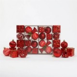 SET ORNAMENTE DE CRACIUN / ROSU - 24P.