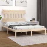 vidaXL Cadru de pat mic dublu 4FT, 120x190 cm, lemn masiv
