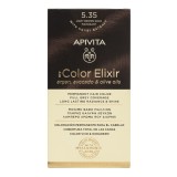 Cumpara ieftin Vopsea de par My Color Elixir, Light Brown Gold Mahogany N5.35, N5.35 ml, Apivita