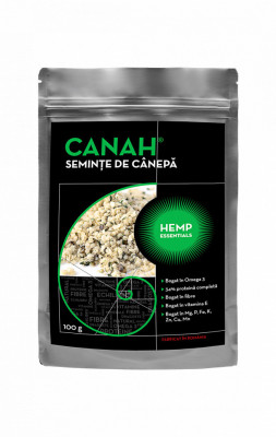 SEMINTE DECORTICATE DE CANEPA 100gr CANAH foto