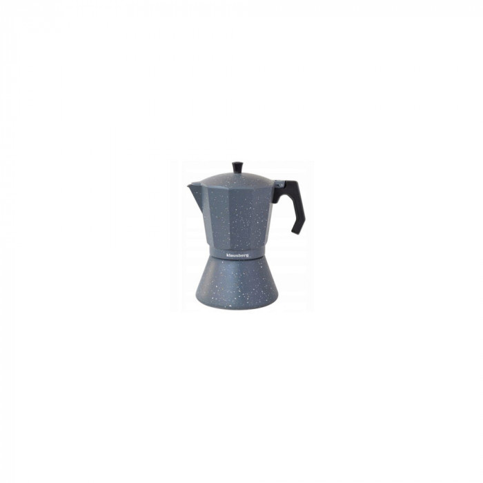 Espressor de cafea pentru aragaz, marmorat negru, 0.3L, Kinghoff