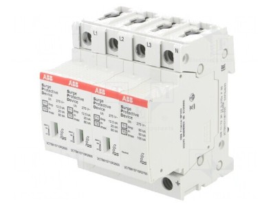 Limitator de Supratensiuni Tip 1 2 Poli 80kA OVR T1-T2 3N 12.5-275S P QS foto
