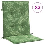 Cumpara ieftin Perne de scaun spatar jos, 2 buc., model frunze, textil