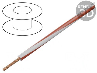Cablu Electric H07V2-K 2,5mm&amp;sup2; PVC Alb-Roșu foto