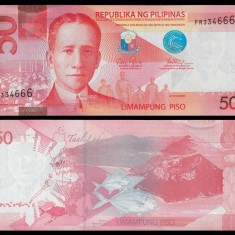 FILIPINE █ bancnota █ 50 Piso █ 2016G █ P-207 █ UNC █ necirculata
