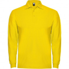 Tricou polo bartati Long Sleeve Estrella Men Polo Shirt yellow PO6635YELLOW foto