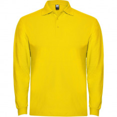 Roly Long Sleeve Estrella Men Polo Shirt - yellow - S
