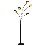 Lampa de podea, negru si auriu, 200 cm, 5 x E14 GartenMobel Dekor, vidaXL