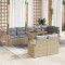 vidaXL Set de canapele pentru grădină 9 pcs Bej Rattan poli