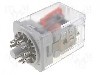Releu electromagnetic, 24V DC, 10A, 3PDT, serie R15, RELPOL - R15-2013-23-1024-WTD