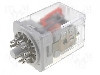 Releu electromagnetic, 24V DC, 10A, 3PDT, serie R15, RELPOL - R15-2013-23-1024-WTD foto