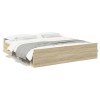 VidaXL Cadru de pat cu sertare stejar sonoma 180x200 cm lemn prelucrat 3280274