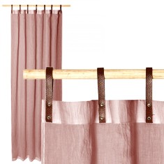 Draperie Donna cu bucle Jemidi, 135 x 245 cm, Roz, Poliester / Bumbac, 55194.10