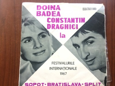 doina badea constantin draghici la festivalurile internationale 1967 disc single foto