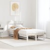 VidaXL Cadru pat fără saltea, alb, 90x190 cm, lemn masiv de pin 850822