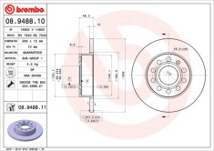 BREMBO 08.9488.11 PRIME LINE - UV Coated Disc frana