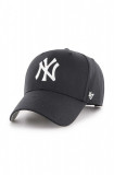 47brand șapcă din amestec de l&acirc;nă MLB New York Yankees culoarea negru, cu imprimeu
