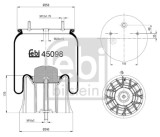 FEBI BILSTEIN 45098 Burduf, suspensie pneumatica