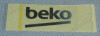 Logo metalic Beko , pentru electrocasnice , sticker