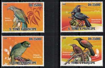 S. TOME EPRINCIPE 2009 - Pasari /serie completa MNH foto