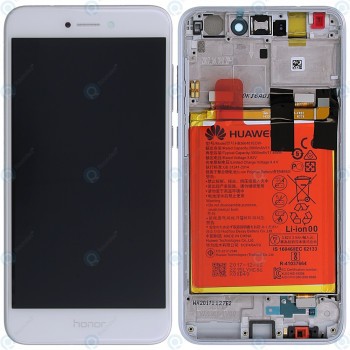 Capac frontal modul display Huawei Honor 8 Lite + LCD + digitizer + baterie alb 02351UYE foto