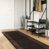 vidaXL Covor Runner MARSA Negru 80 x 400 cm Poliester și PVC 42023290