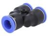 Racord Y Push-In 0,95-15bar PBT BLUELINE
