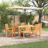 Cumpara ieftin Set de masă pentru grădină 7 pcs Maro lemn masiv de acacia