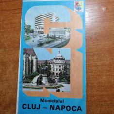 harta oarsul cluj-napoca si imprejurimile sale pitoresti - din anul 1986